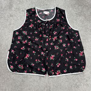 Moondance Snap Pearl Lightweight Vest Top Womens 1X Plus Floral Sleeveless Boho